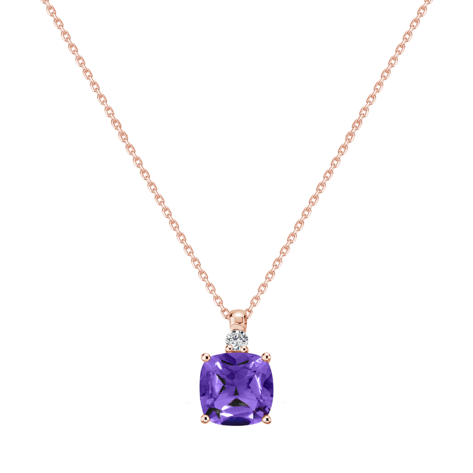 Diamond necklace with Amethyst The Duchess