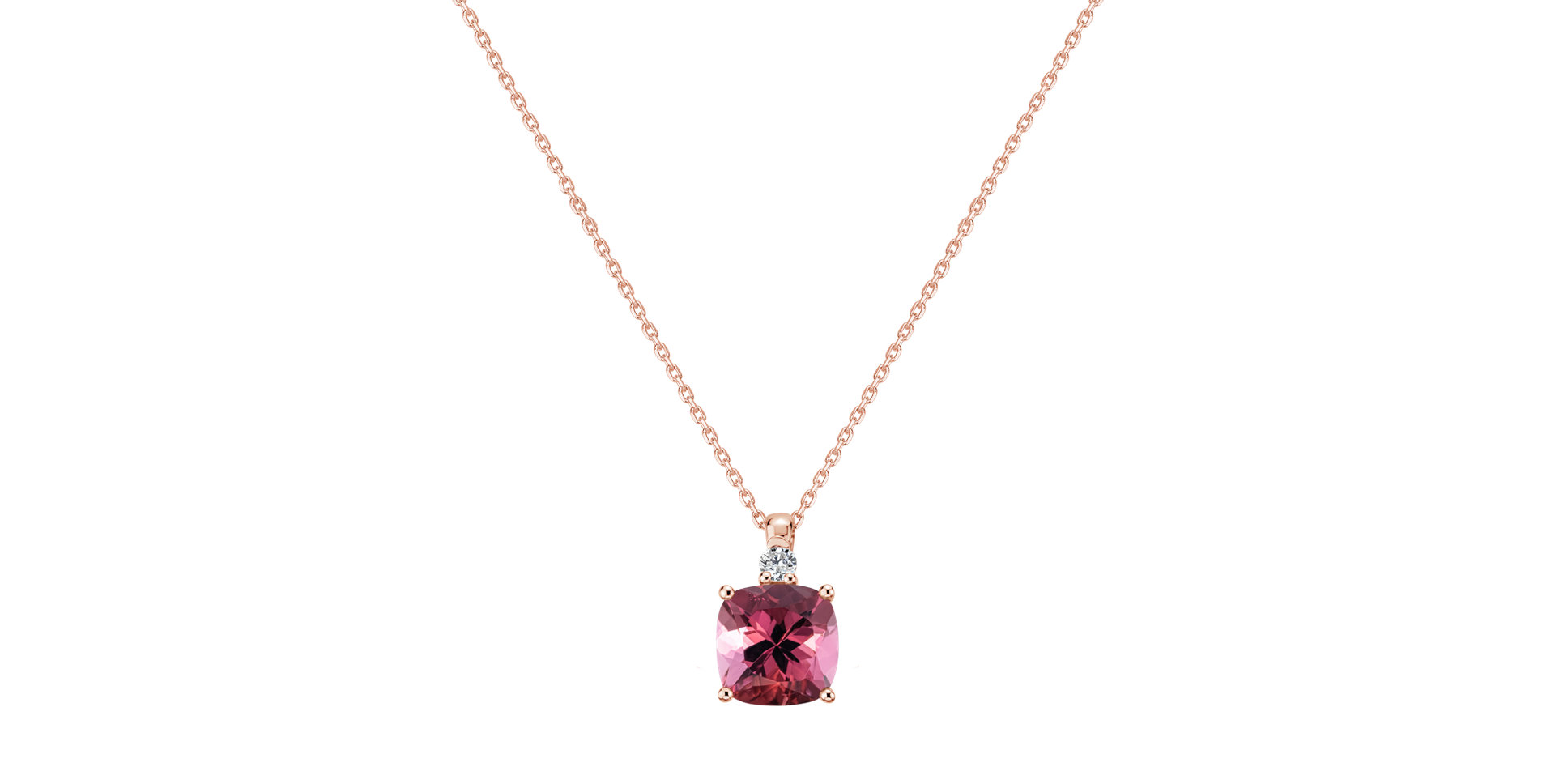 Diamond necklace with Tourmaline The Duchess