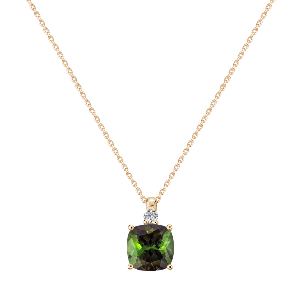 Diamond necklace with Tourmaline The Duchess