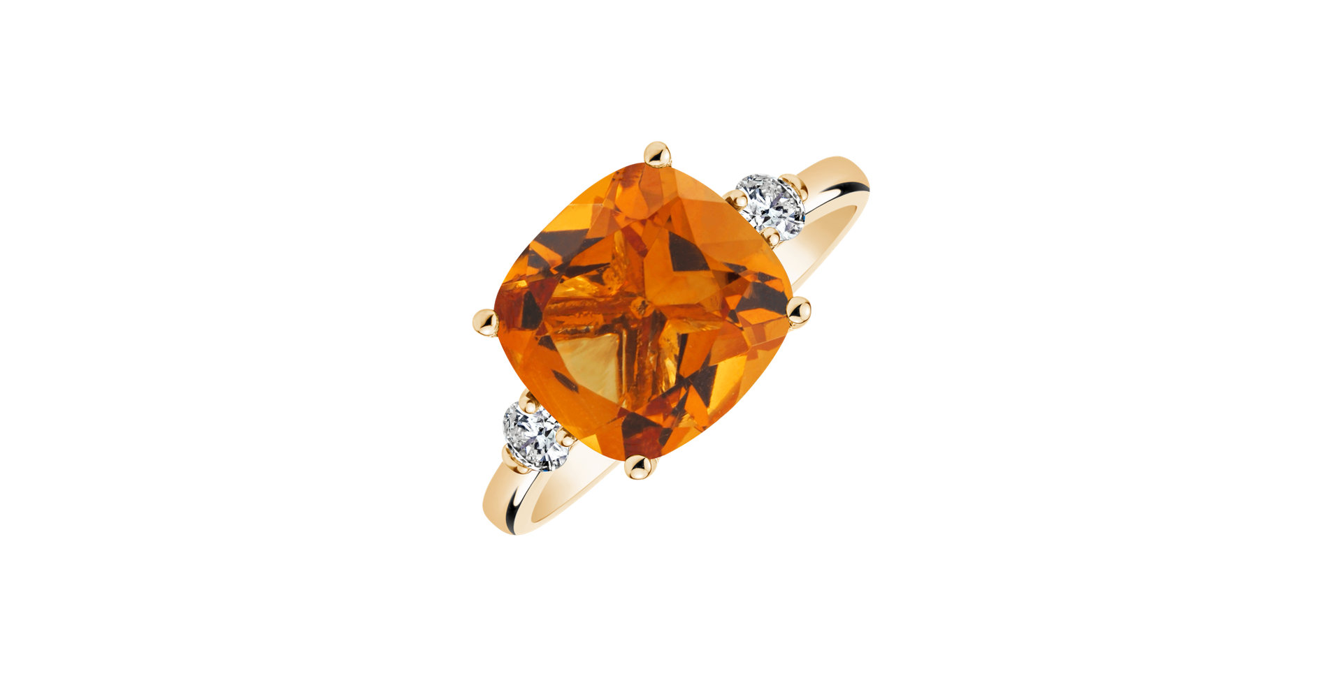 Diamond ring with Citrine The Duchess