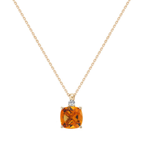 Diamond necklace with Citrine The Duchess
