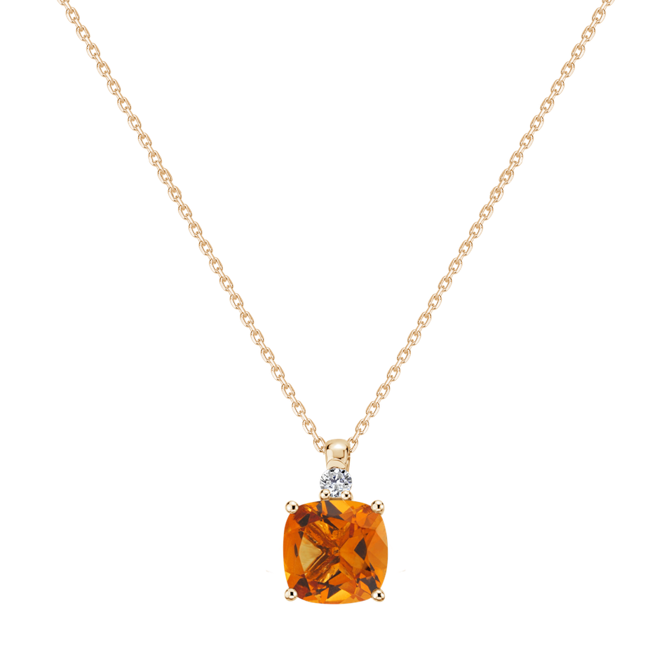 Diamond necklace with Citrine The Duchess