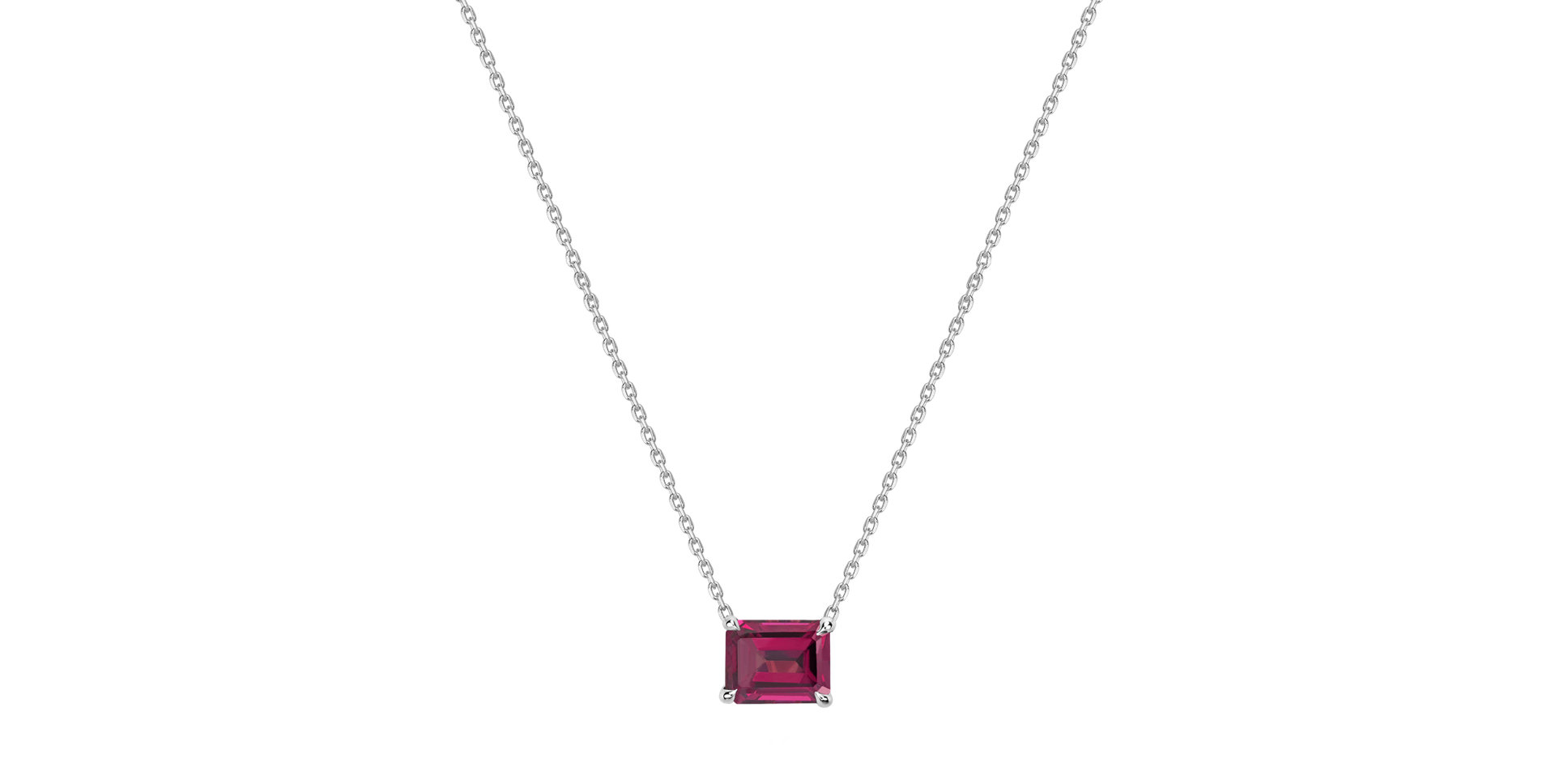 Necklace with Rhodolite Corinne