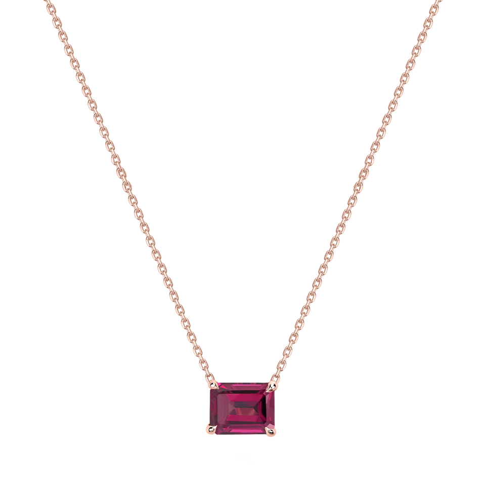 Necklace with Rhodolite Corinne