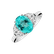 Diamond ring with Paraiba Dynasty Gem2