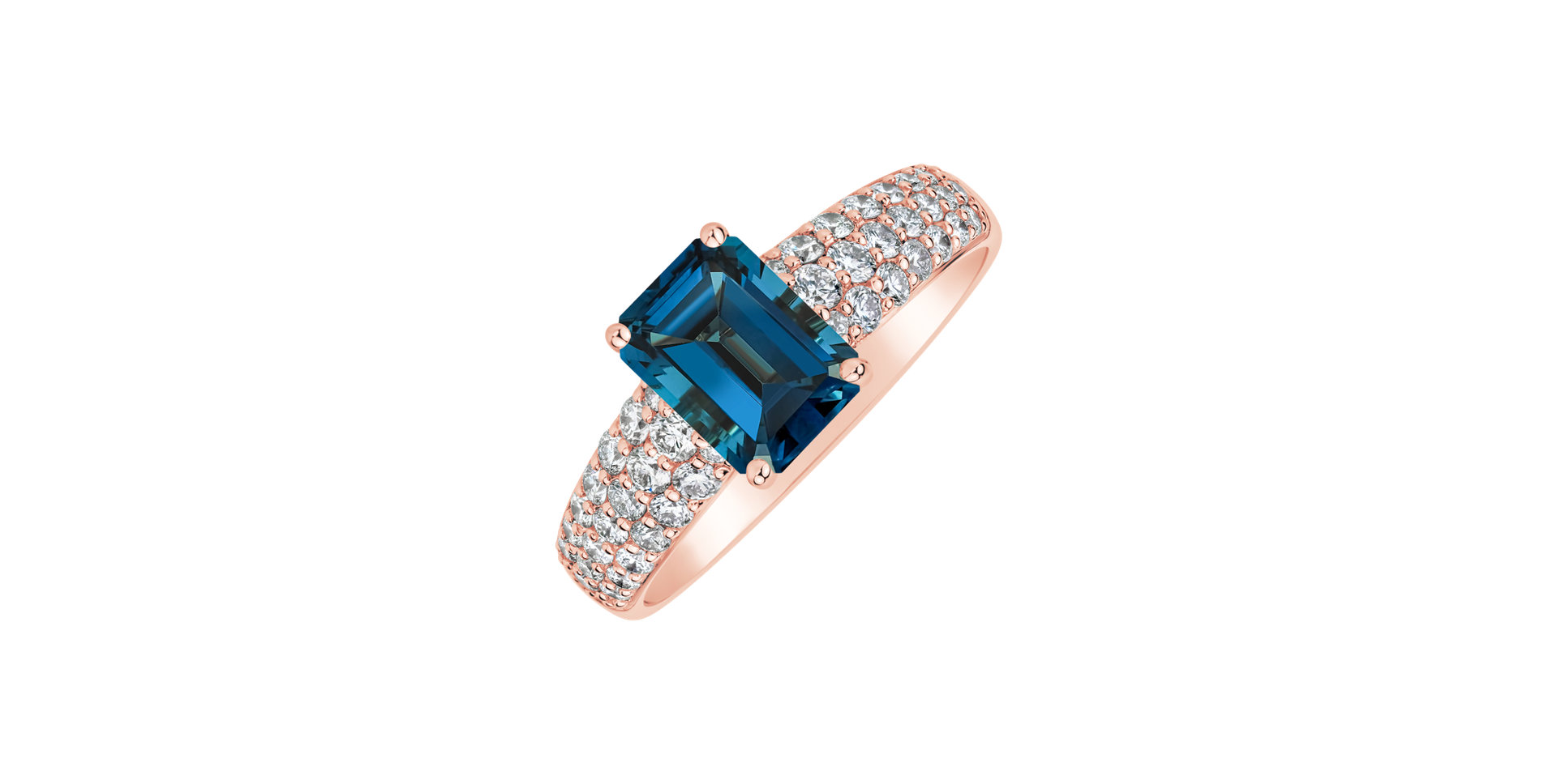 Diamond ring with Topaz Diamond Whisper