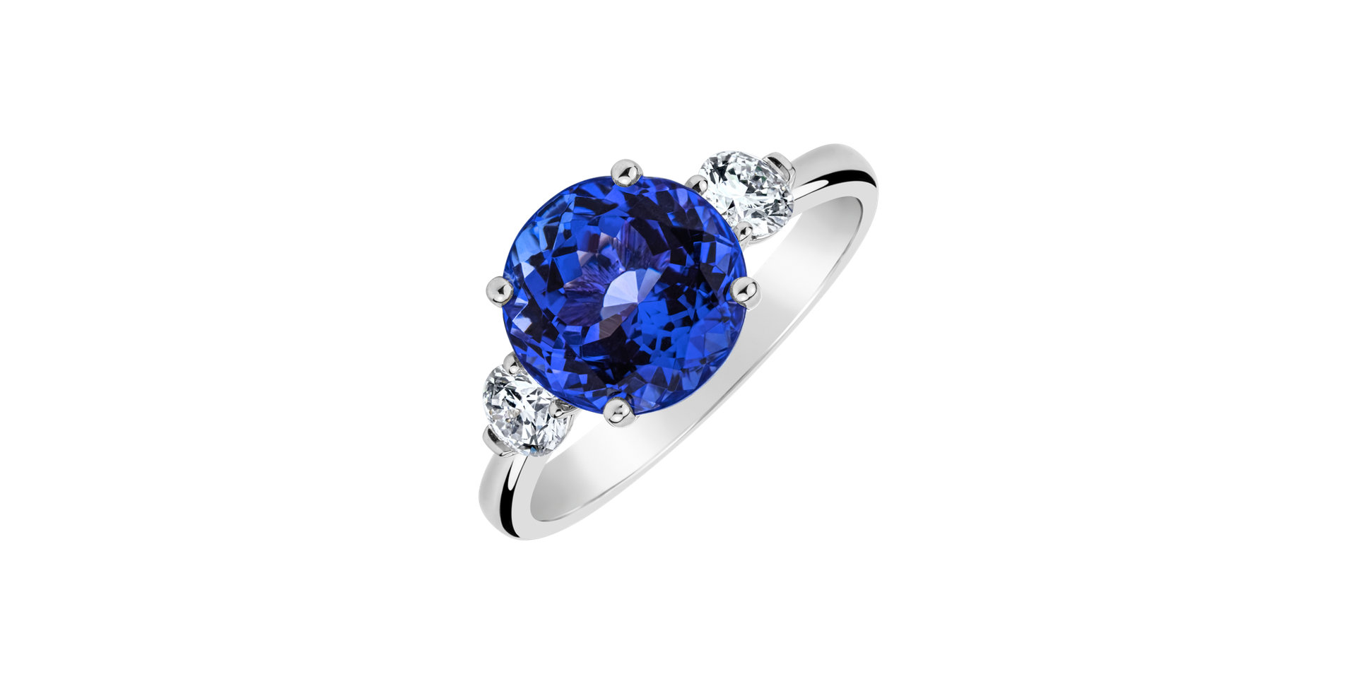 Diamond ring with Tanzanite Whispers of the Moonlight