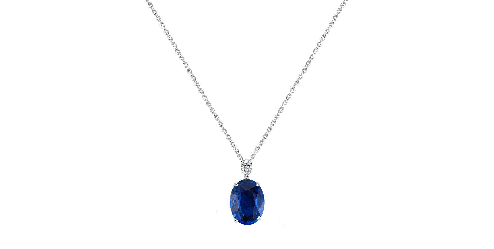 Diamond necklace with Sapphire Élise
