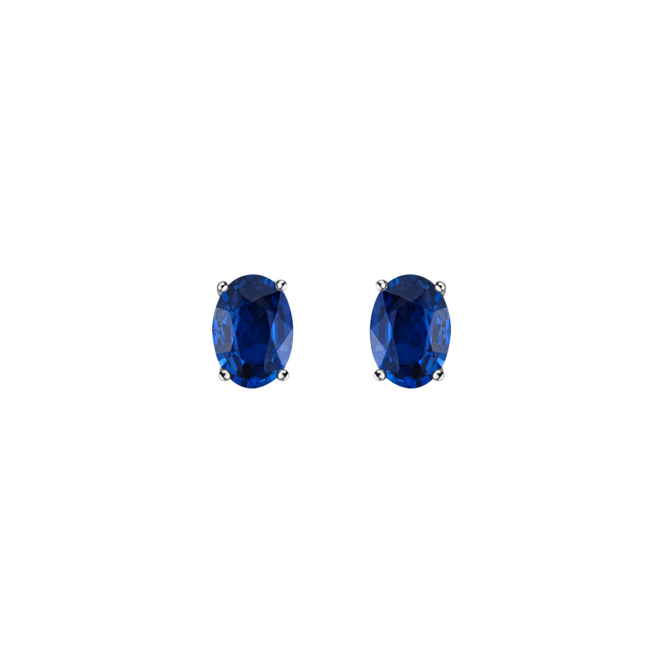 Earrings with Sapphire Mystic Abyss