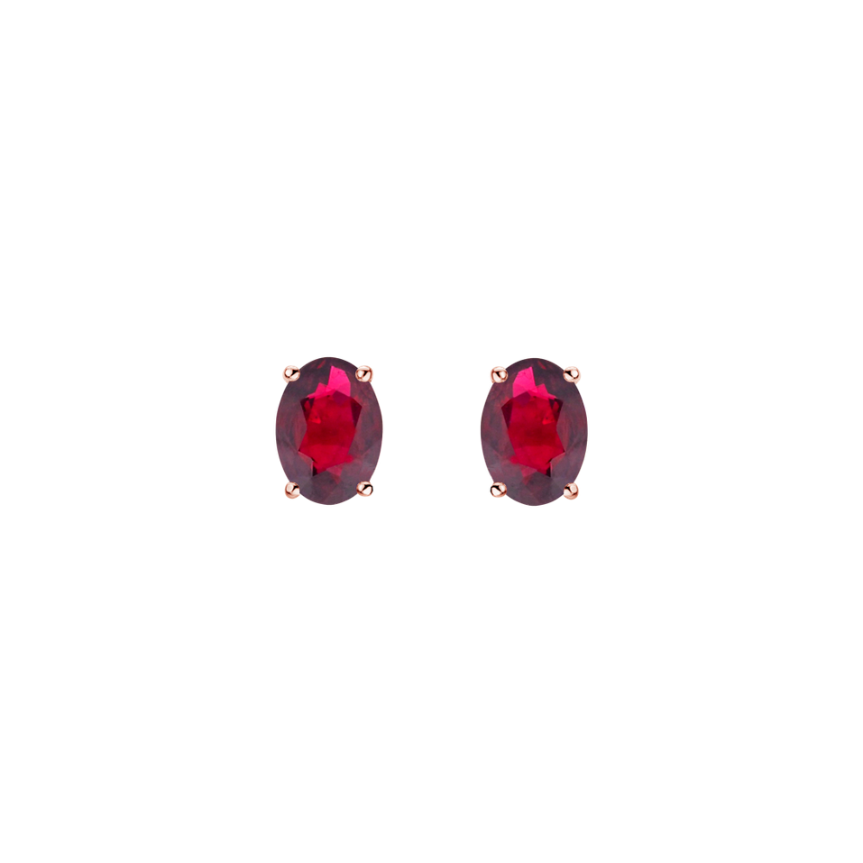 Earrings with Ruby Mystic Abyss