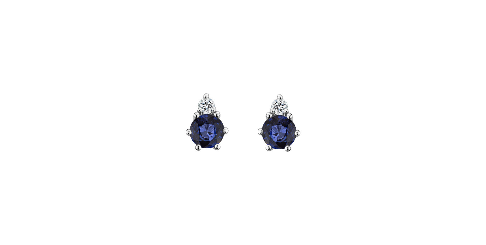 Diamond earrings with Sapphire Lux