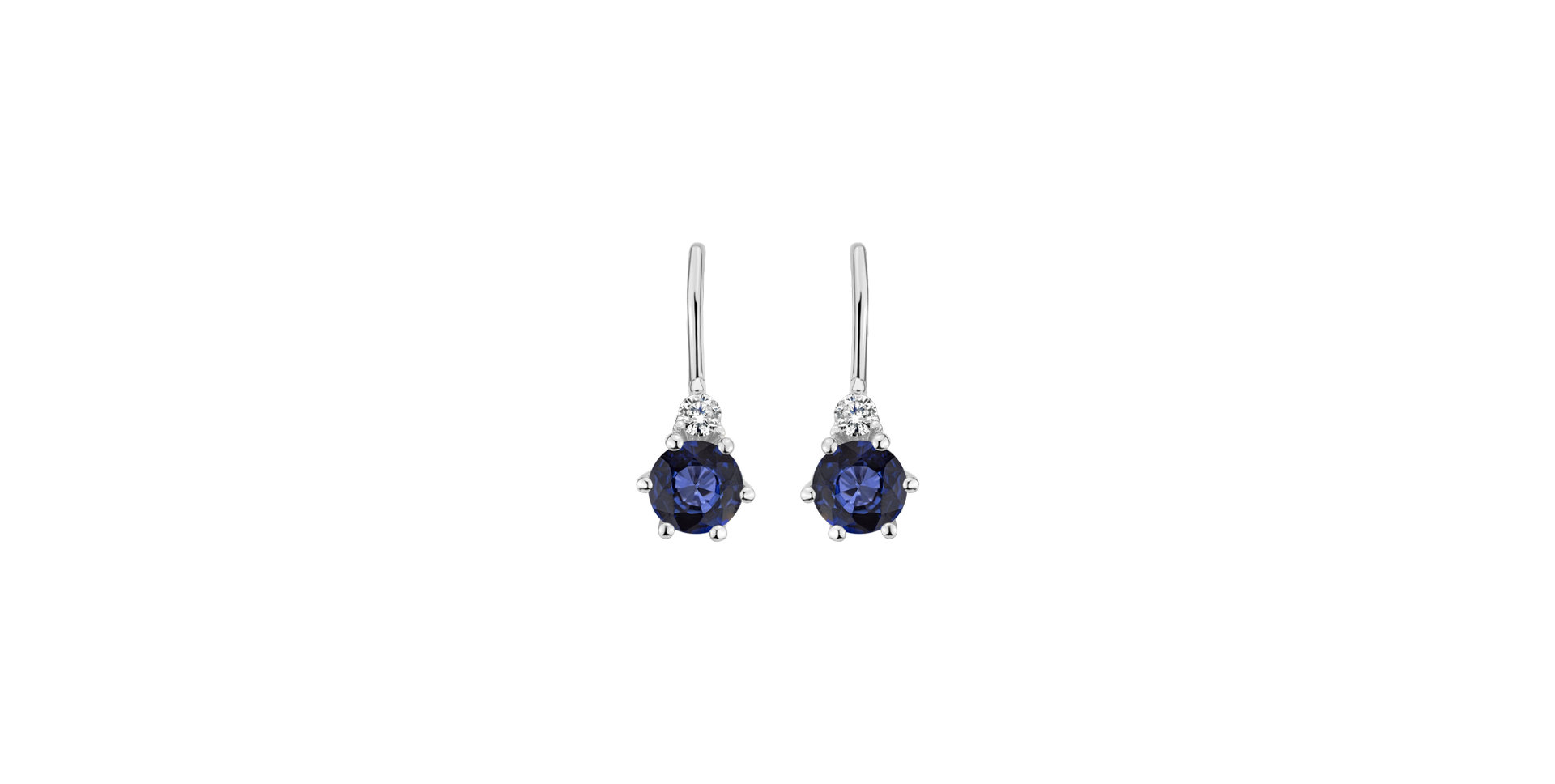 Diamond earrings with Sapphire Lux