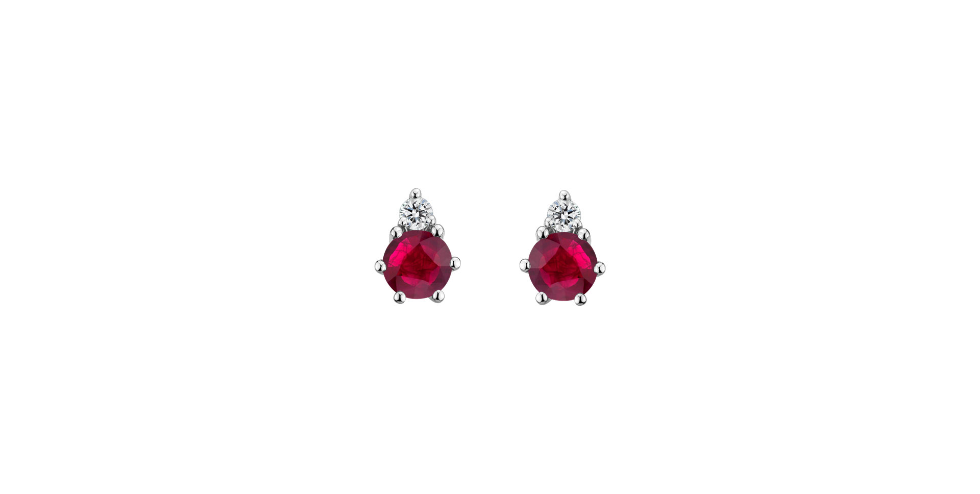 Diamond earrings with Ruby Lux