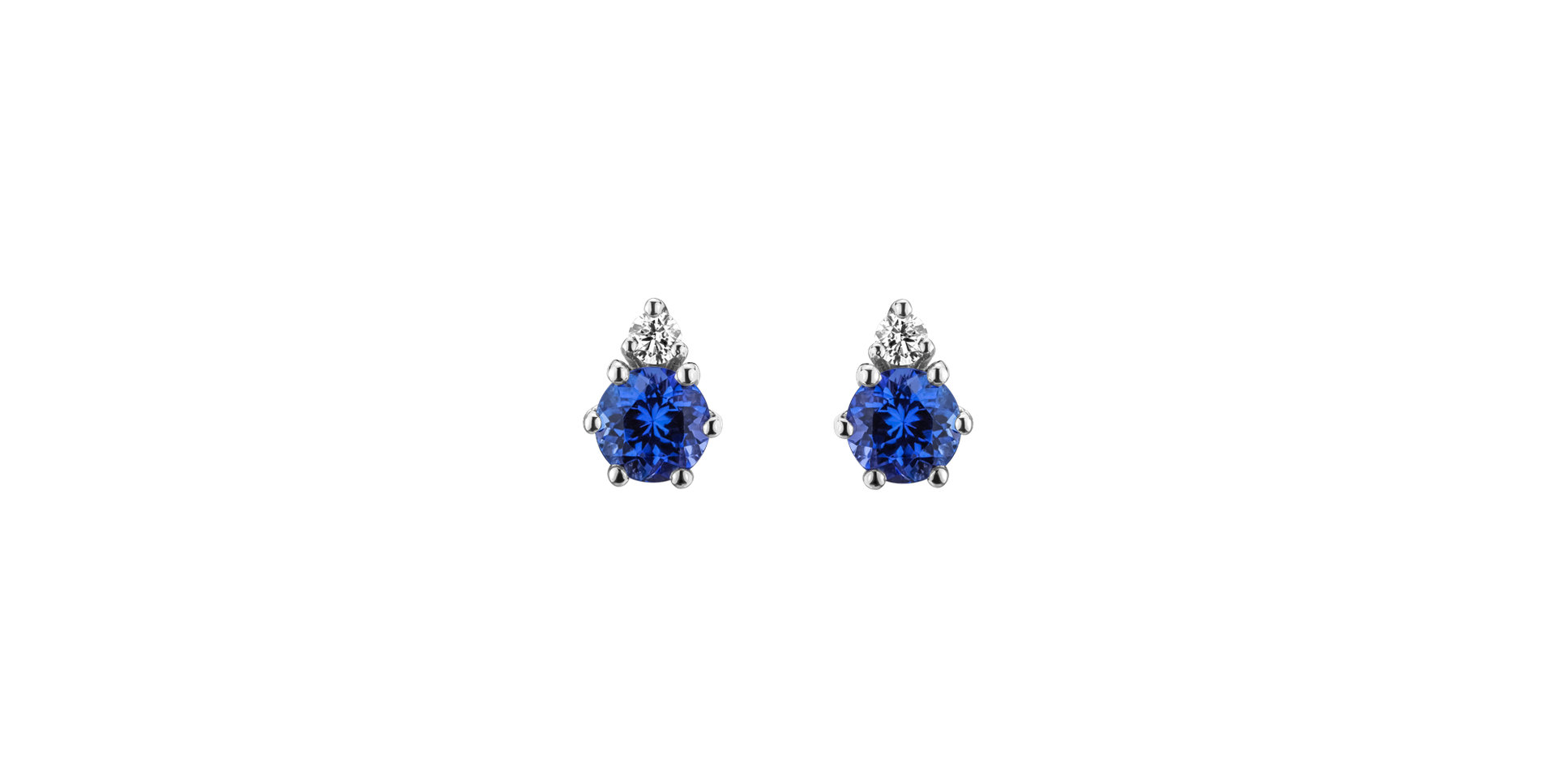 Diamond earrings with Tanzanite Lux