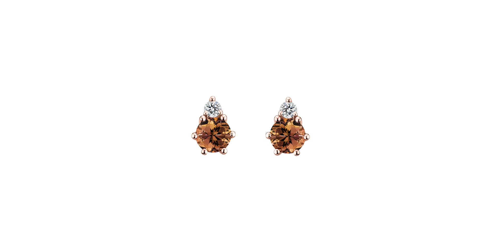 Diamond earrings with Tourmaline Lux