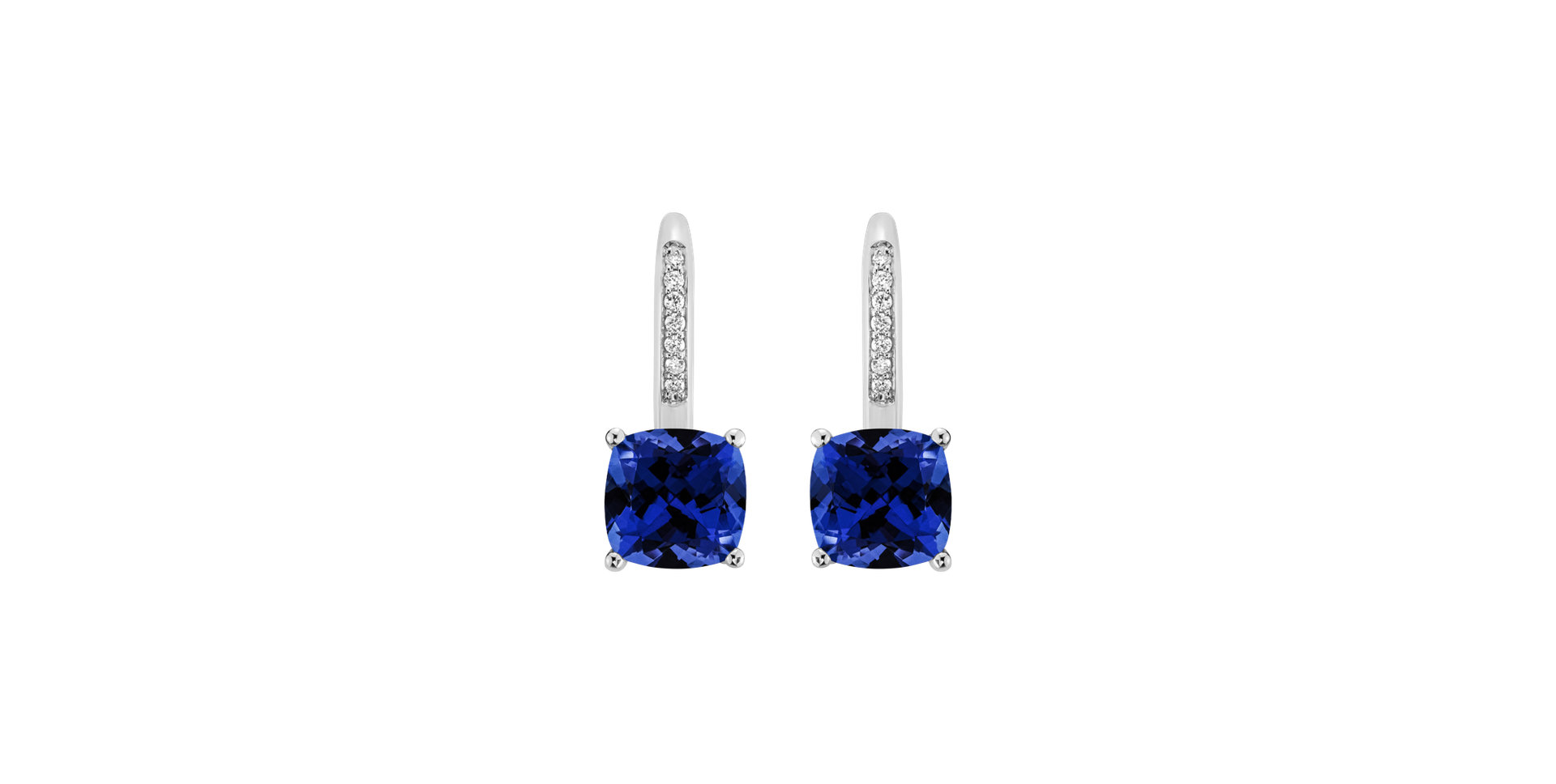 Diamond earrings with Sapphire Calliope