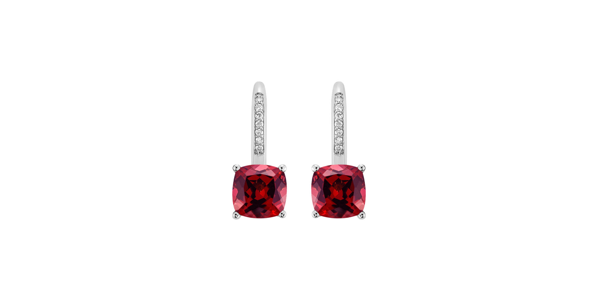 Diamond earrings with Ruby Calliope