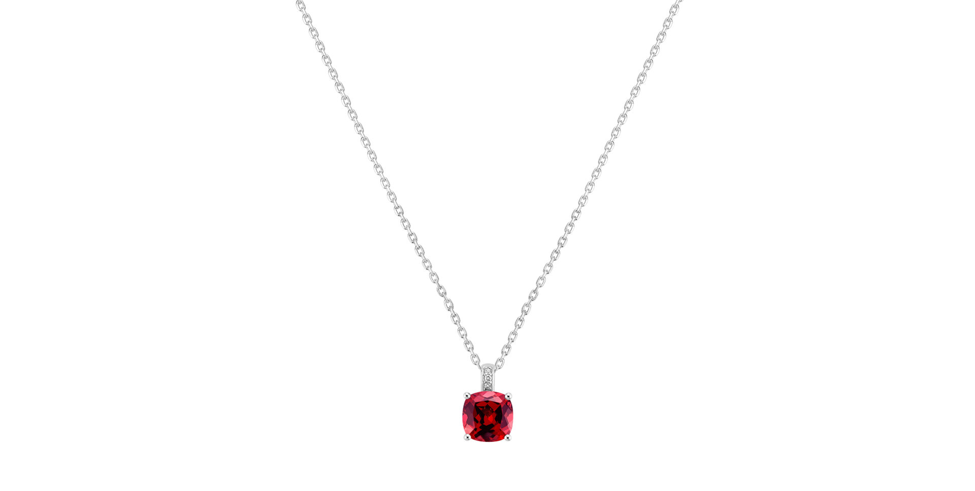 Diamond necklace with Ruby Linnea
