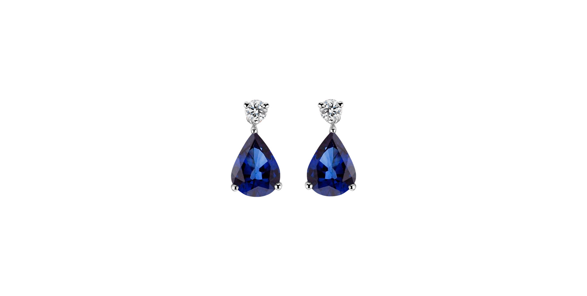 Diamond earrings with Sapphire Galatea