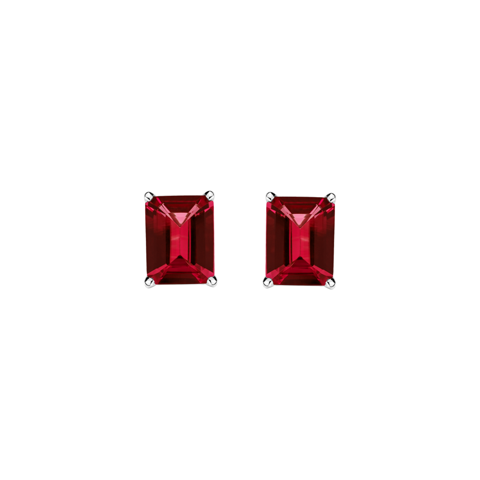 Earrings with Ruby Thostra