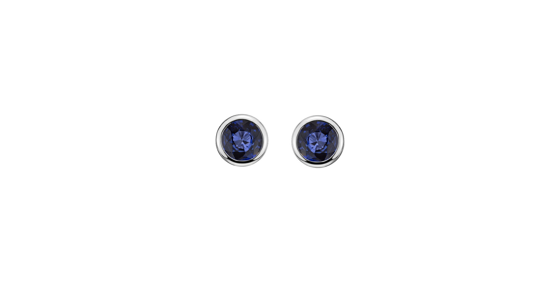 Earrings with Sapphire Shiny Dots
