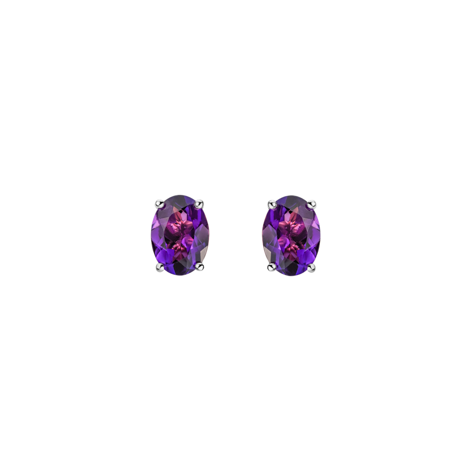 Earrings with Amethyst Mystic Abyss