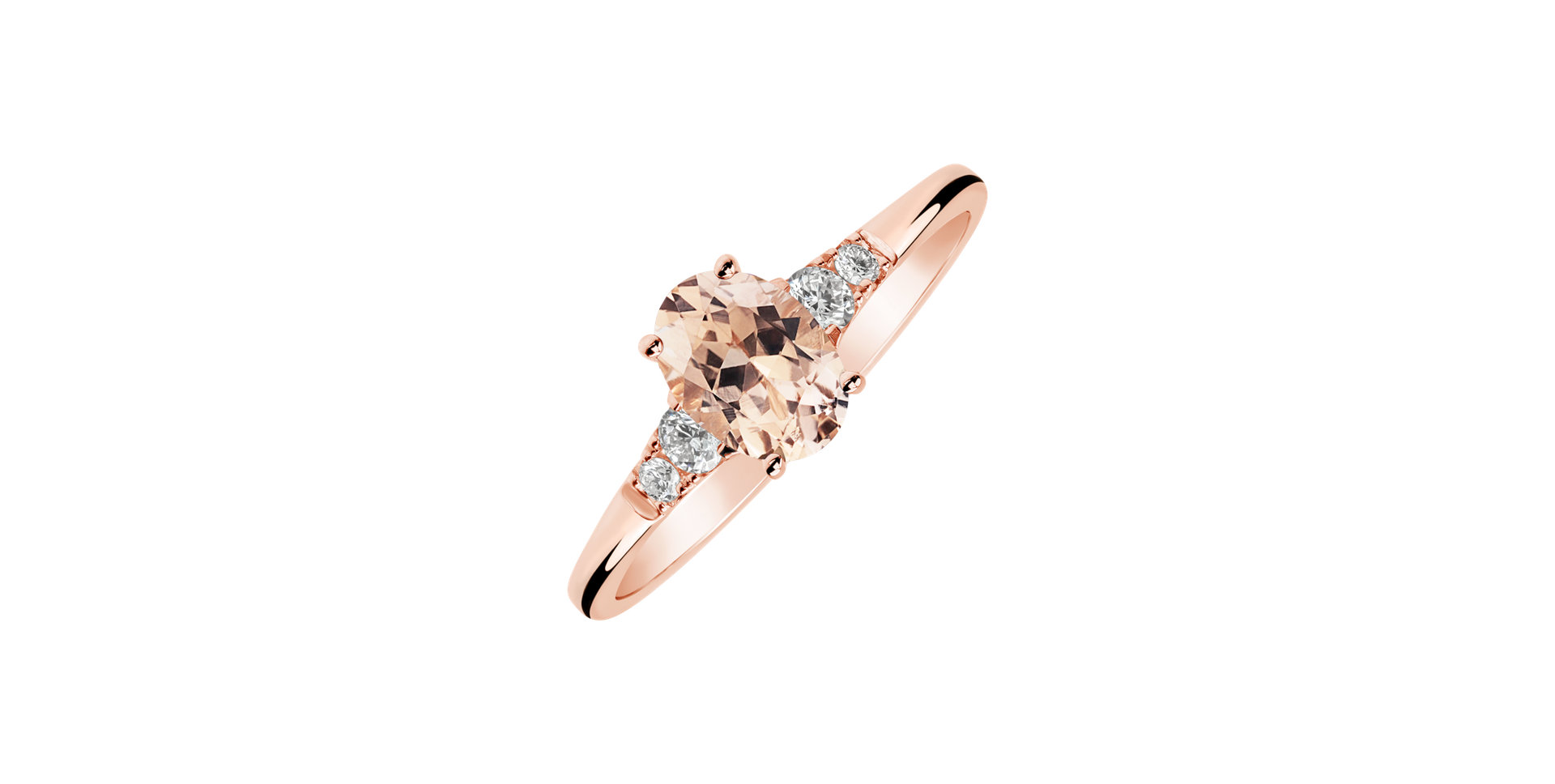 Diamond ring with Morganite Elysandria