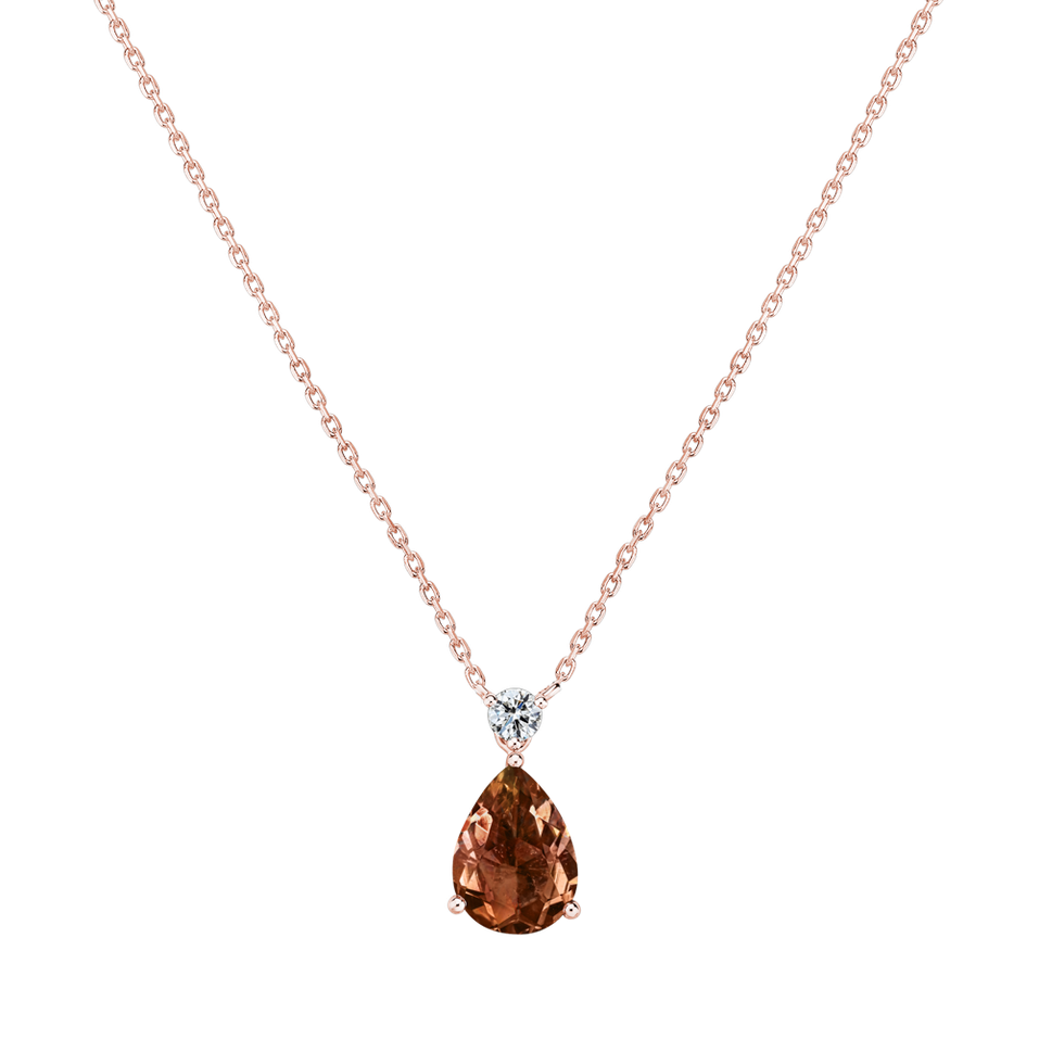 Diamond necklace with Tourmaline Galatea