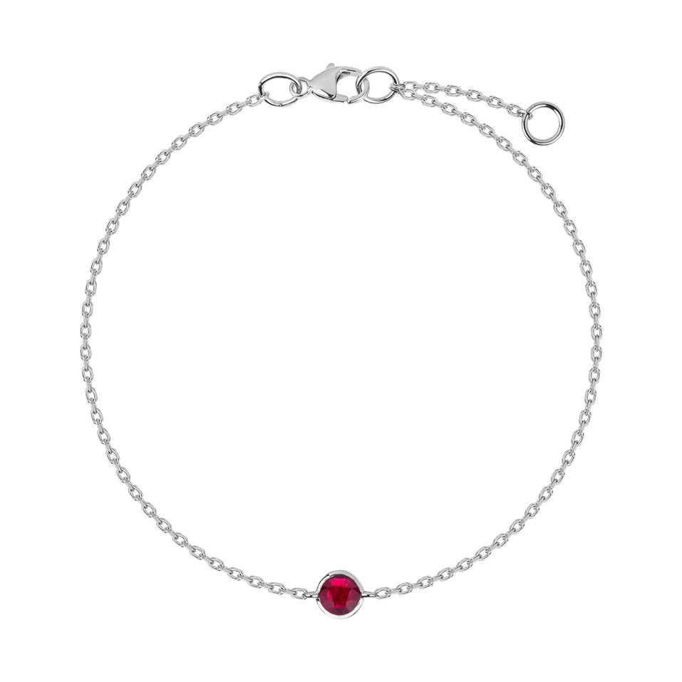 Bracelet with Ruby Neon Dot