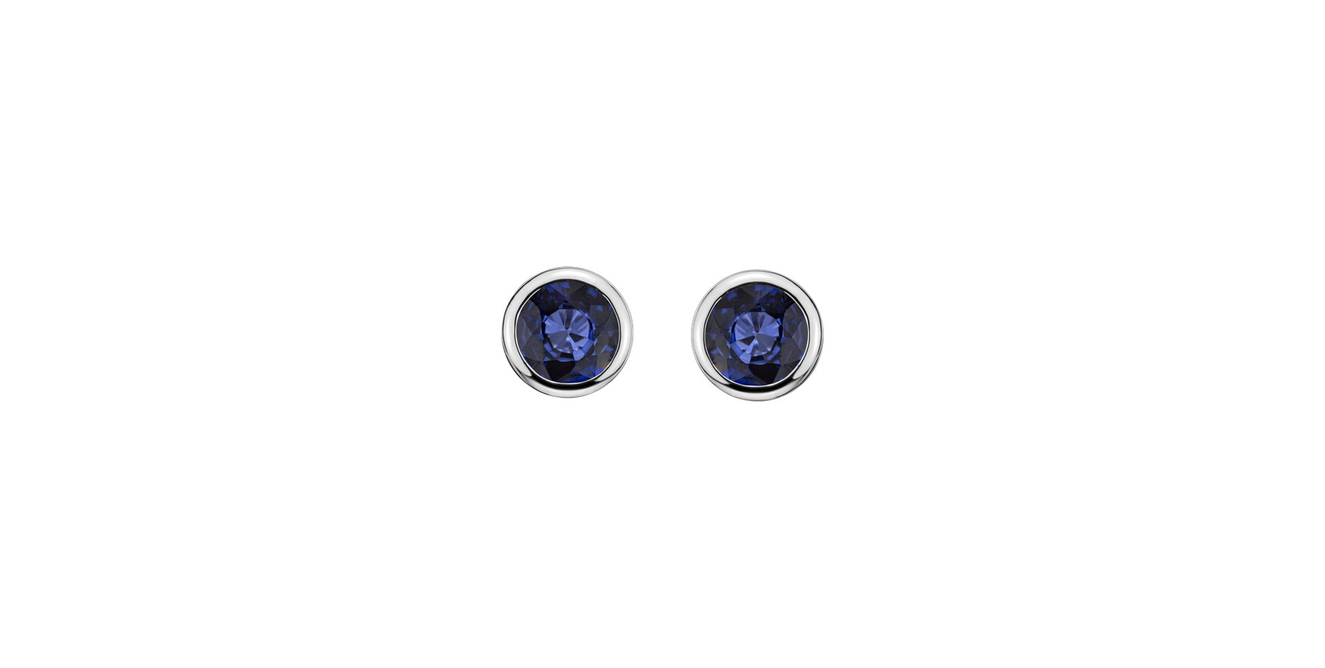 Earrings with Sapphire Neon Dots