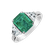 Diamond ring with Emerald Rainforest Tresure2