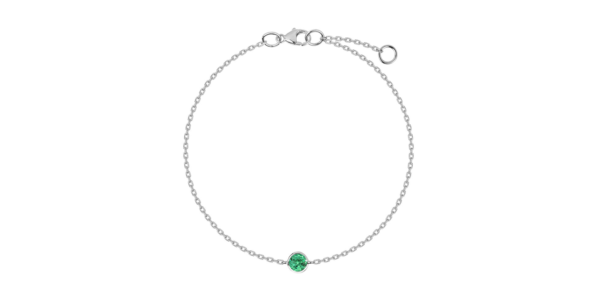 Bracelet with Emerald Neon Dot