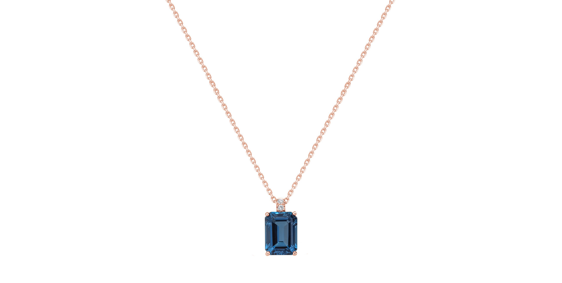 Diamond necklace with Topaz Mireth