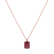 Diamond necklace with Rhodolite Mireth2