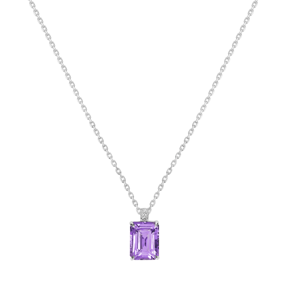 Diamond necklace with Amethyst Mireth