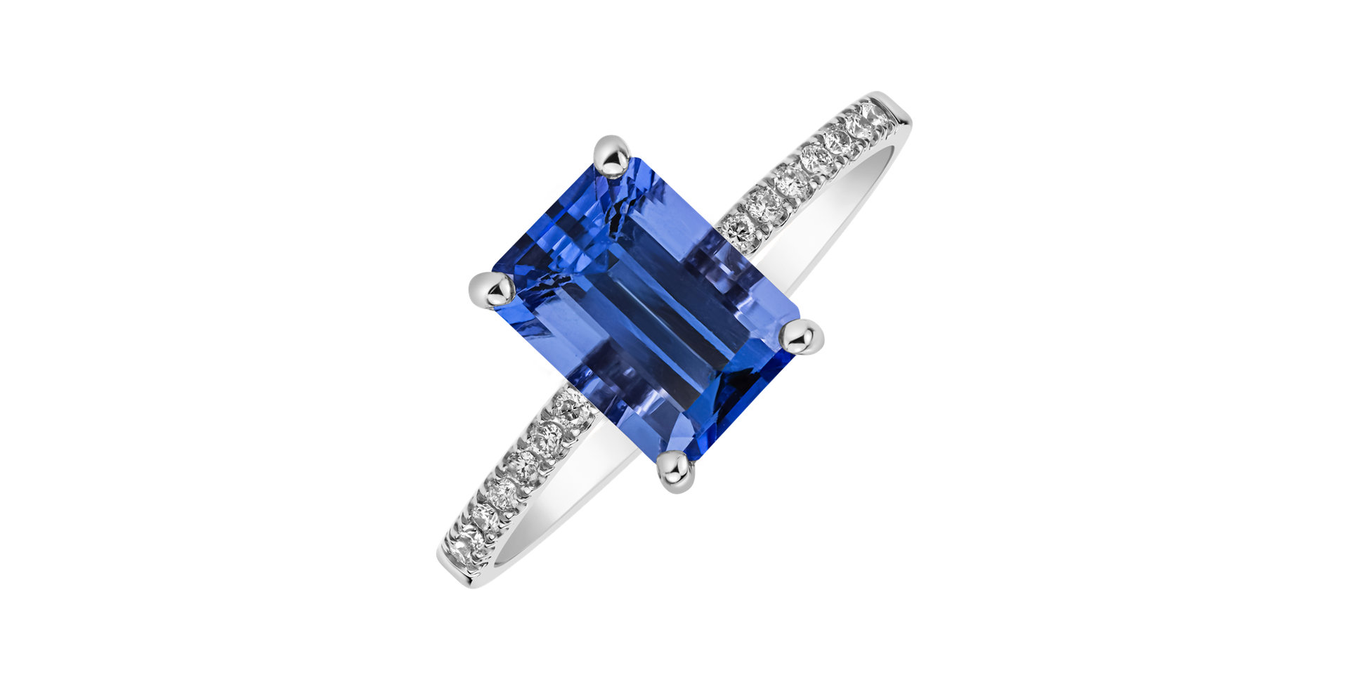 Diamond ring with Tanzanite Mireth