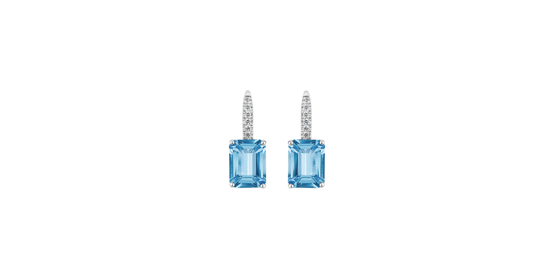 Diamond earrings with Topaz Mireth