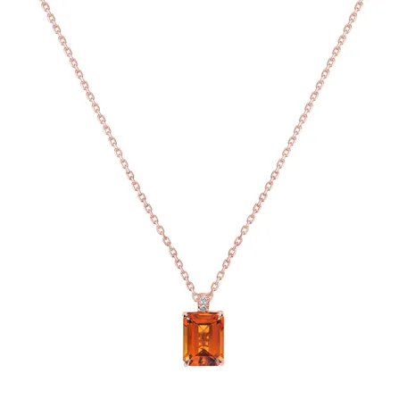 Diamond necklace with Citrine Mireth