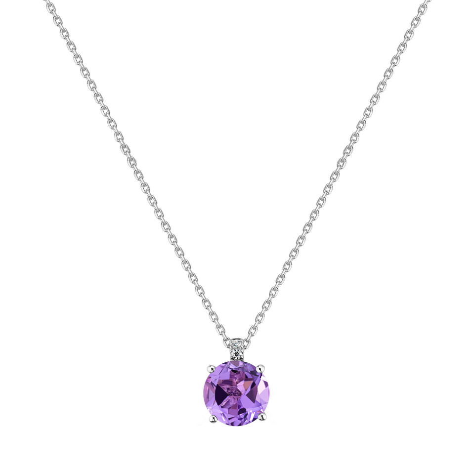Diamond necklace with Amethyst Zorabelle