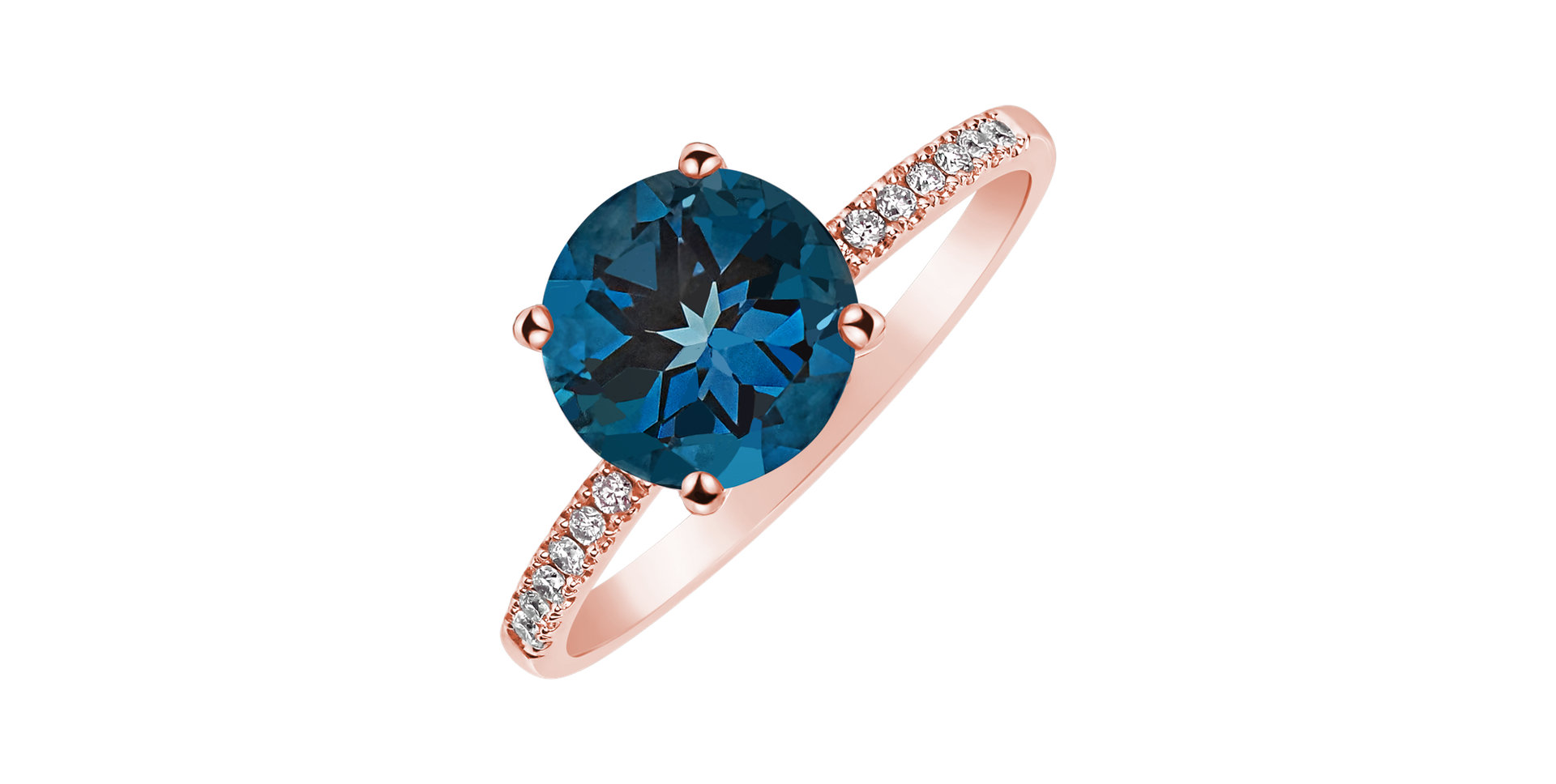 Diamond ring with Topaz Zorabelle