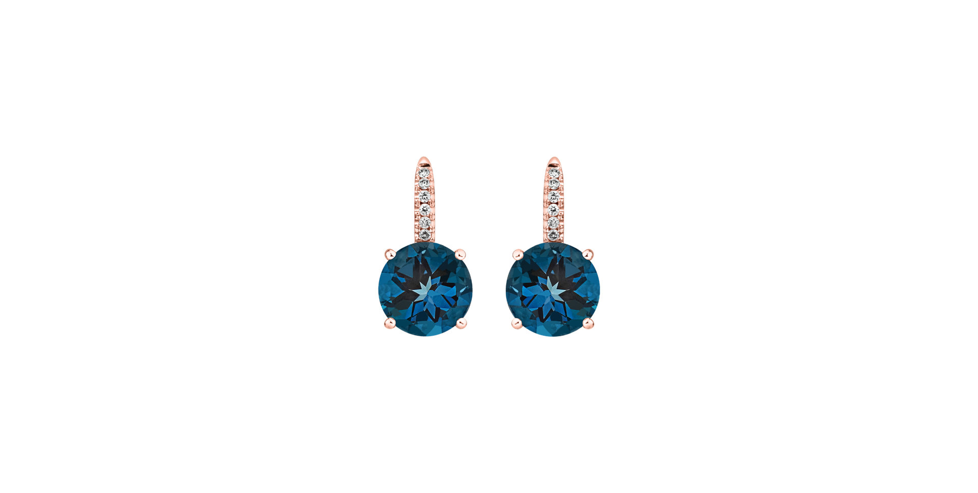 Diamond earrings with Topaz Zorabelle