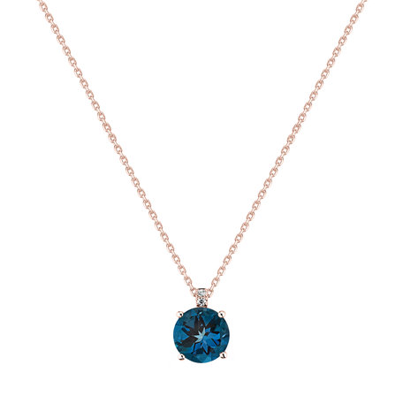 Diamond necklace with Topaz Zorabelle
