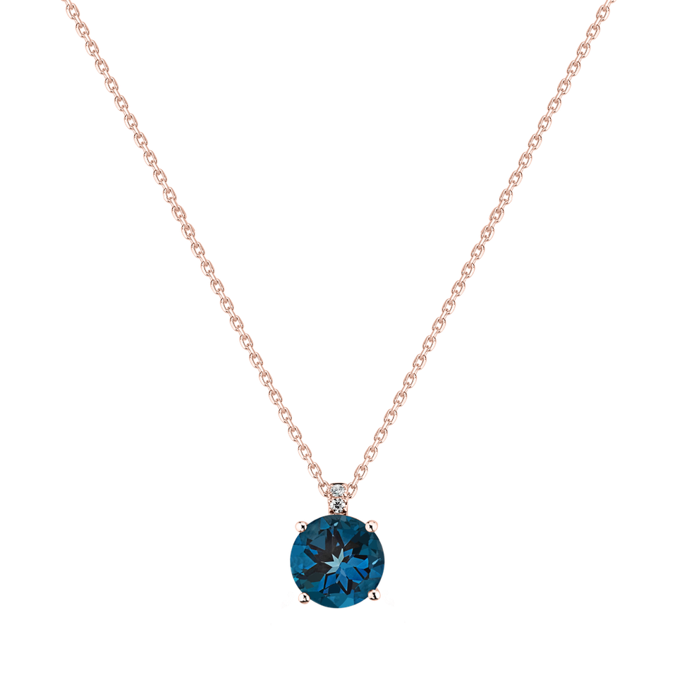 Diamond necklace with Topaz Zorabelle