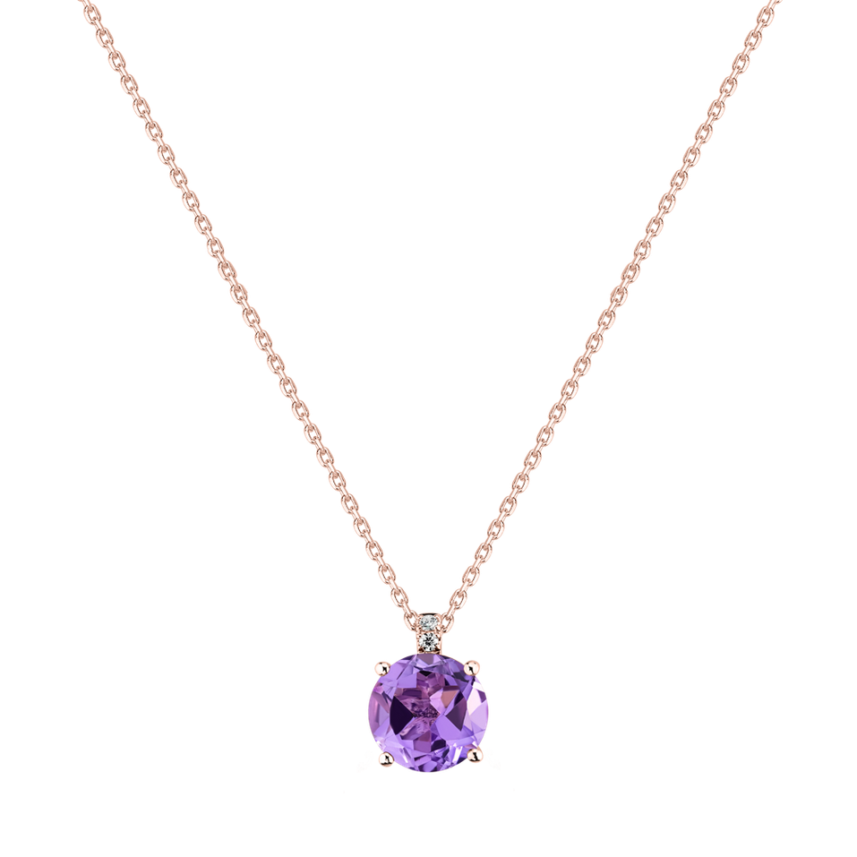 Diamond necklace with Amethyst Zorabelle