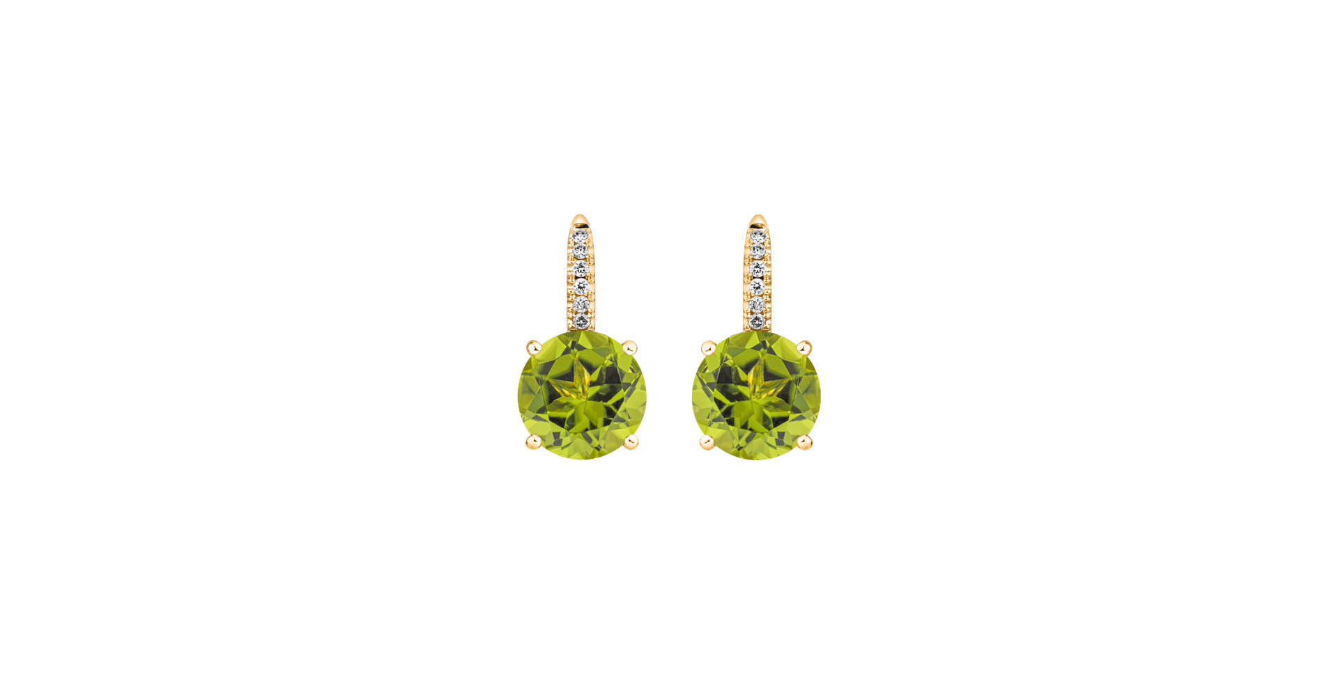Diamond earrings with Peridote Zorabelle