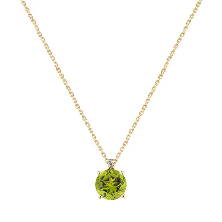 Diamond necklace with Peridot Zorabelle