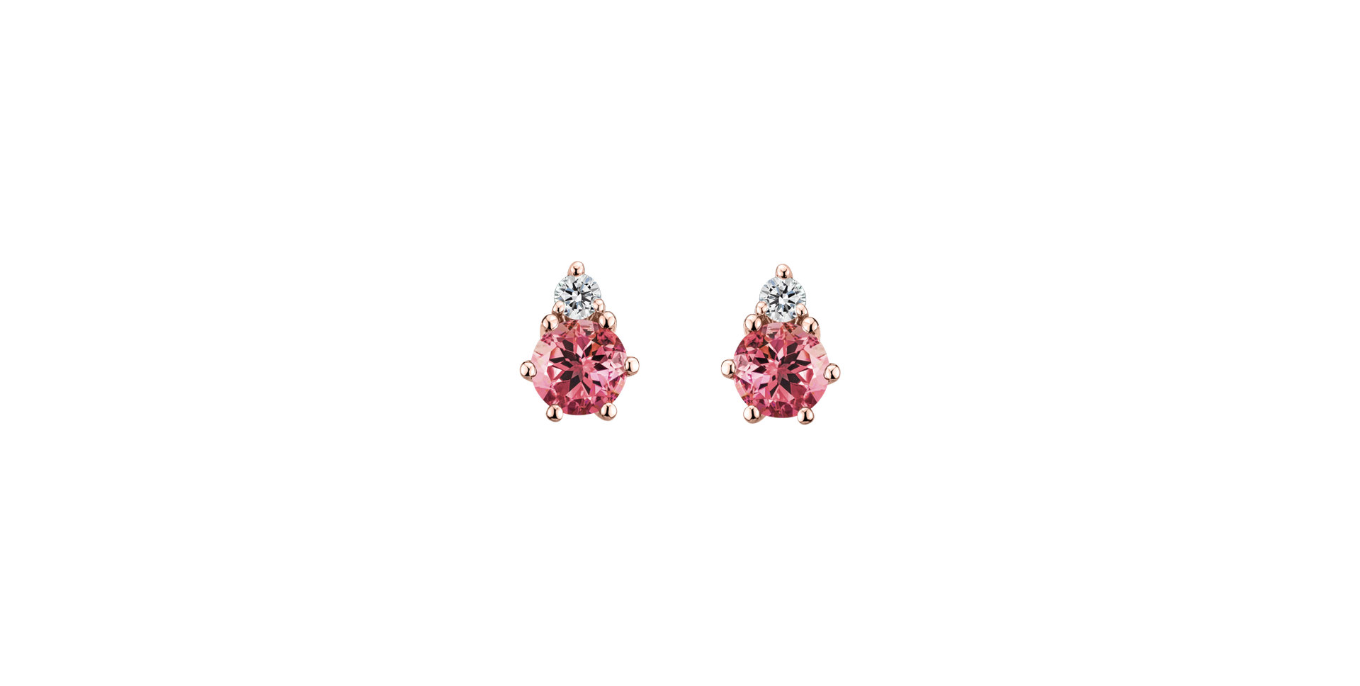 Diamond earrings with Tourmaline Midnight Serenity