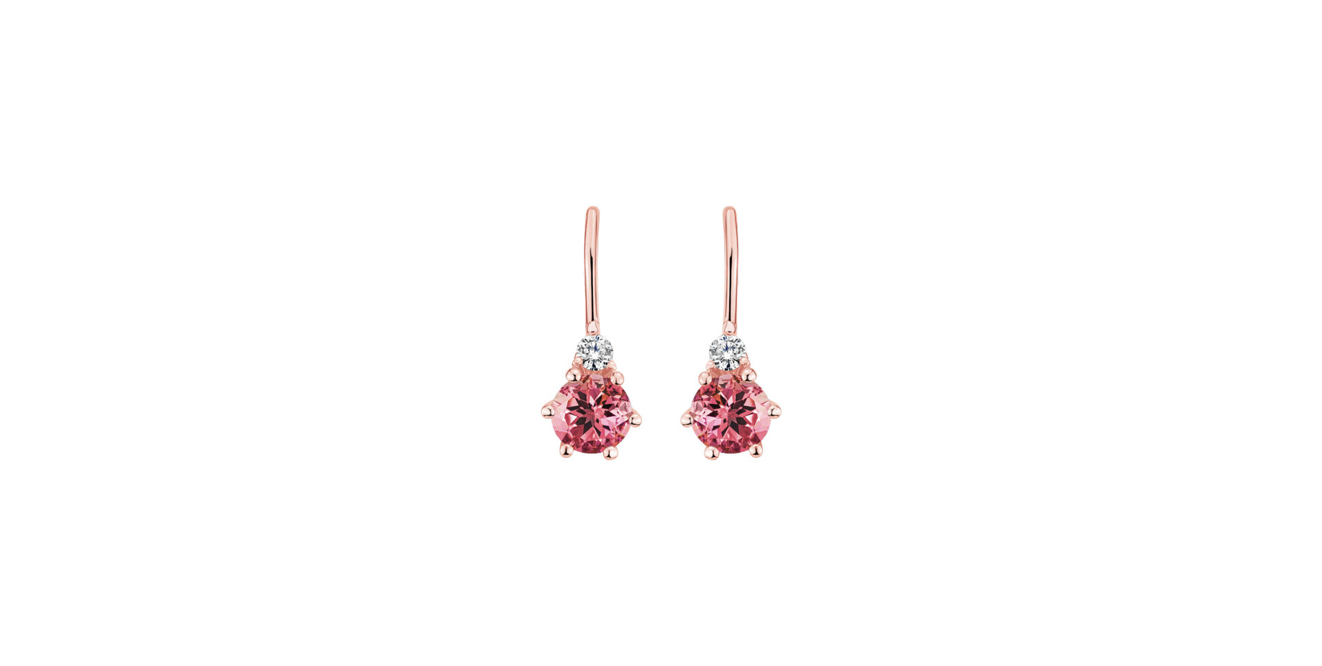 Diamond earrings with Tourmaline Midnight Serenity