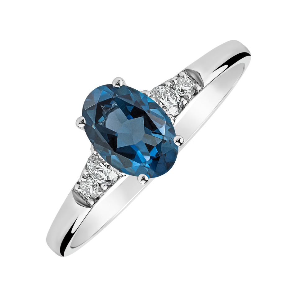 Diamond ring with Topaz Melisandra