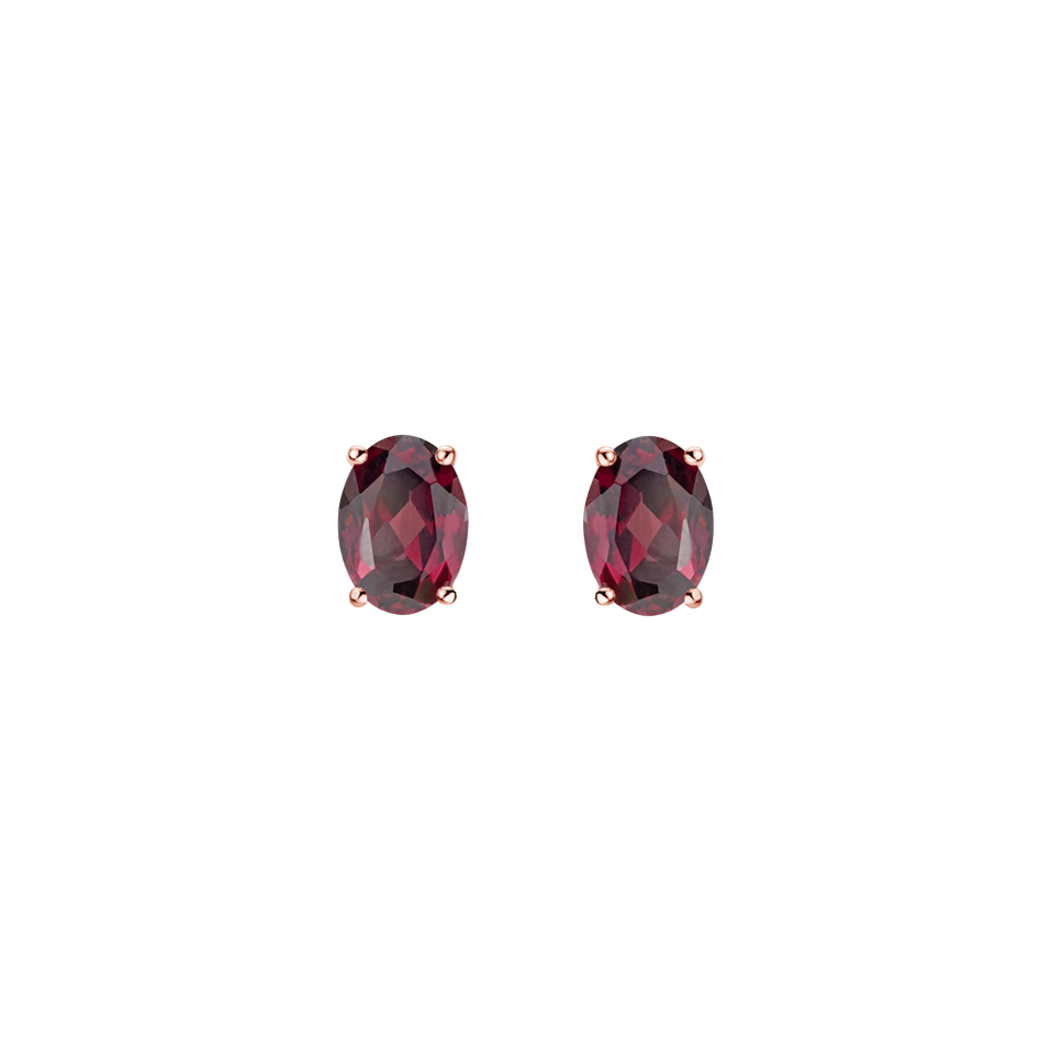 Earrings with Rhodolite Mystic Light